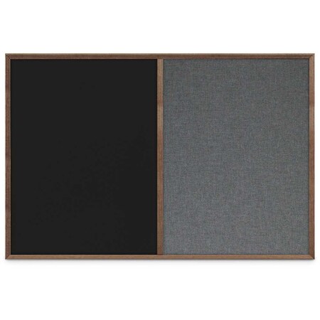 United Visual Products Slim Style Indoor Enclosed Corkboard, 24 UV502SC-SATIN-CORK